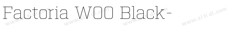 Factoria W00 Black字体转换